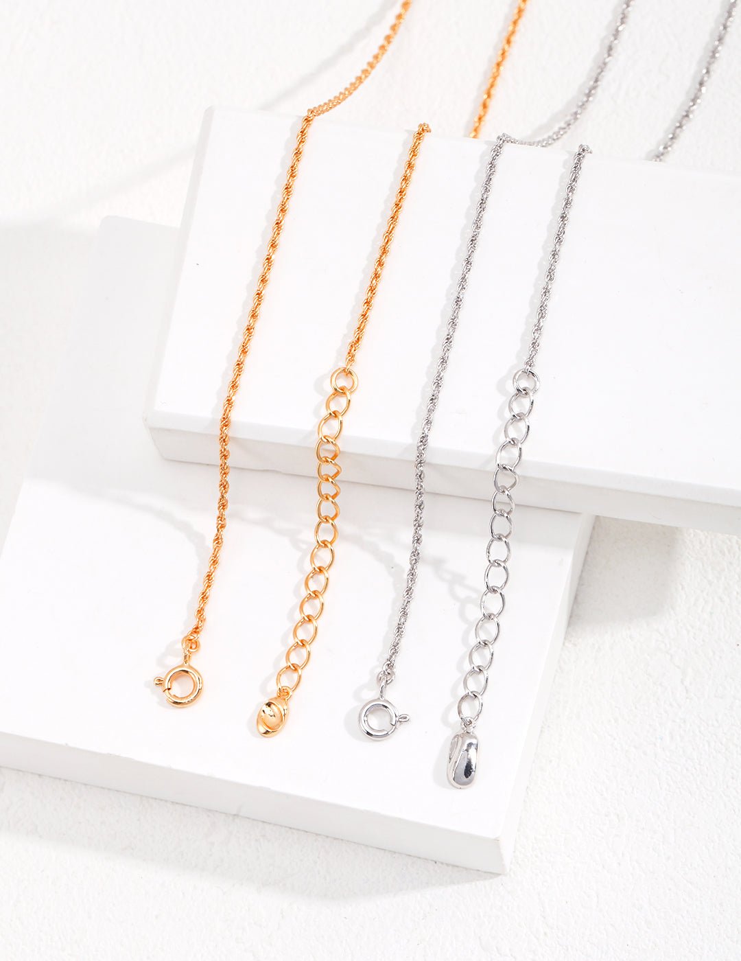 Sterling Silver Chain Necklace – Gold & Silver Options - Amber Aura Jewelry